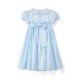 Katherine Johnson Dress Blue Sky Gingham with Rainbow Hand Smocking Katherine Johnson Dress Blue Sky Gingham with Rainbow Hand Smocking