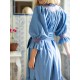 Ada Lovelace Dress Chambray with Berries and Cream Hand Smocking Ada Lovelace Dress Chambray with Berries and Cream Hand Smocking