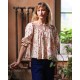 Cleopatra Blouse Painted Petals with Blush Hand Smocking Edition 38